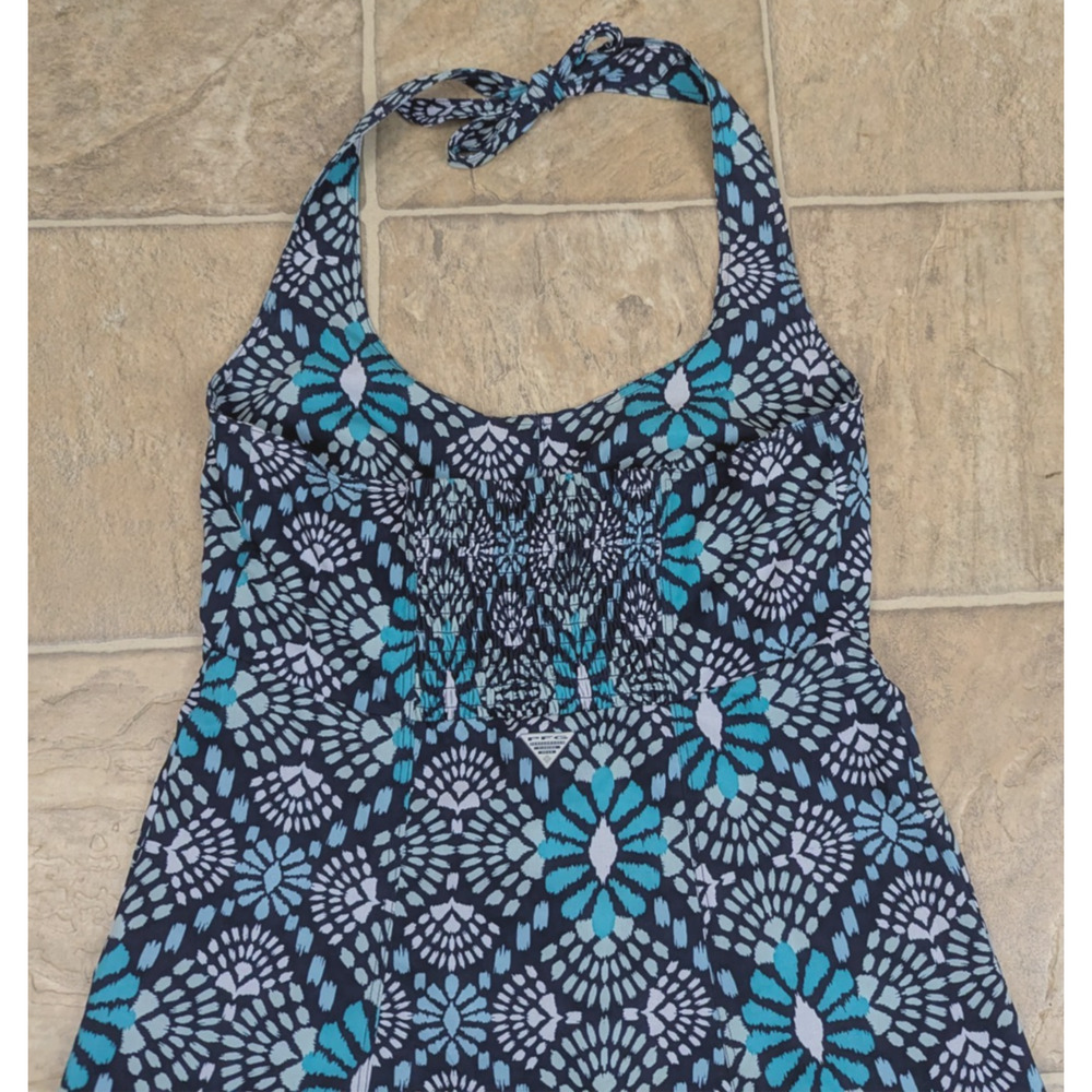 Columbia PFG sz XS Halter Dress multi color thin lightweight ties at neck 3607 - Picture 5 of 7